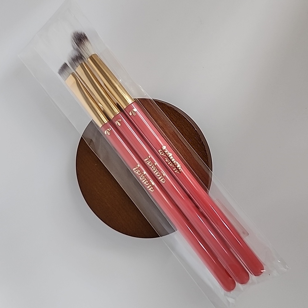 Alamar 3 Piece Eye Brush Trio - Pink Eyeshadow Brush Set